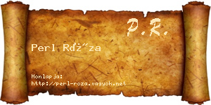 Perl Róza névjegykártya